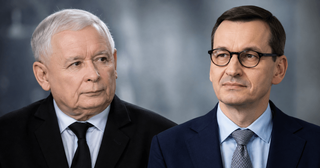 Jarosław Kaczyński i Mateusz Morawiecki – ilustracja do analizy poparcia PiS i Rozwoju Plus