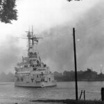 Pancernik Schleswig-Holstein podczas ostrzału Westerplatte 1 września 1939 roku