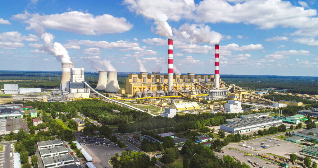 Elektrownia Bełchatów widziana z lotu ptaka