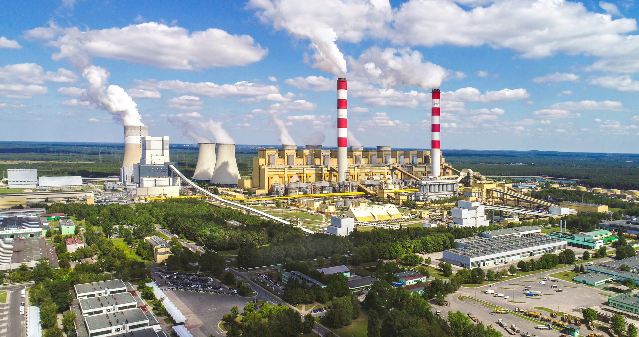 Elektrownia Bełchatów widziana z lotu ptaka