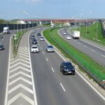 Węzeł Konotopa na autostradzie A2 przy zachodnim wjeździe do Warszawy